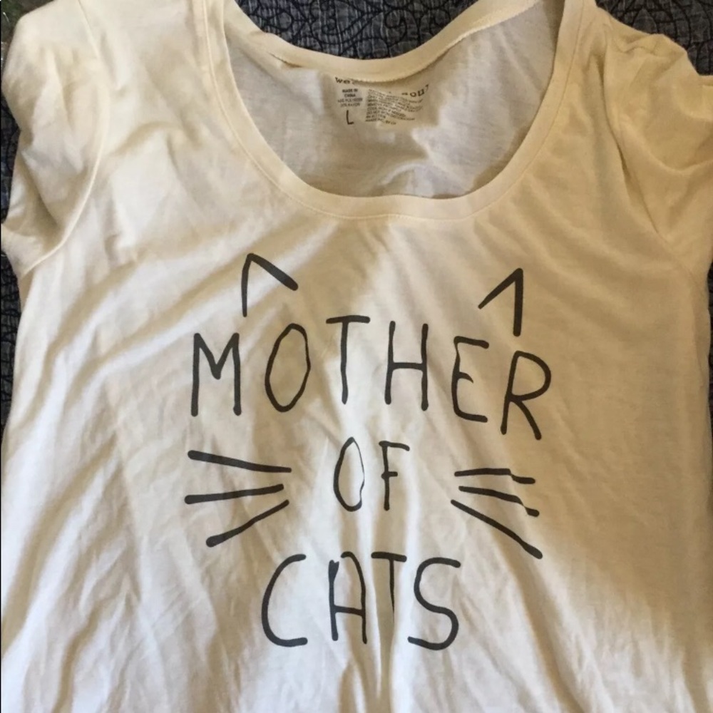 Mother of Cats white T shirt